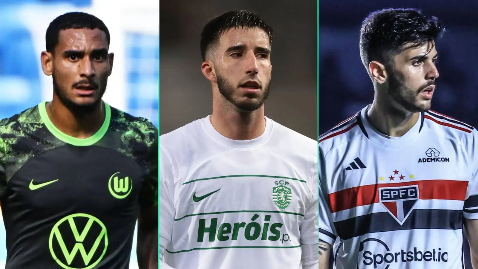 Wolfsburg's Maxence Lacroix, Goncalo Inacio of Sporting Lisbon and Sao Paulo's Lucas Beraldo are all Liverpool targets