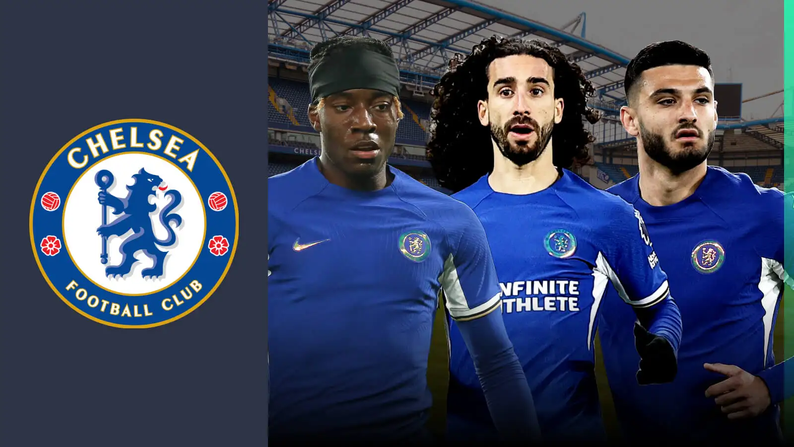 Chelsea: Madueke, Cucurella, Broja