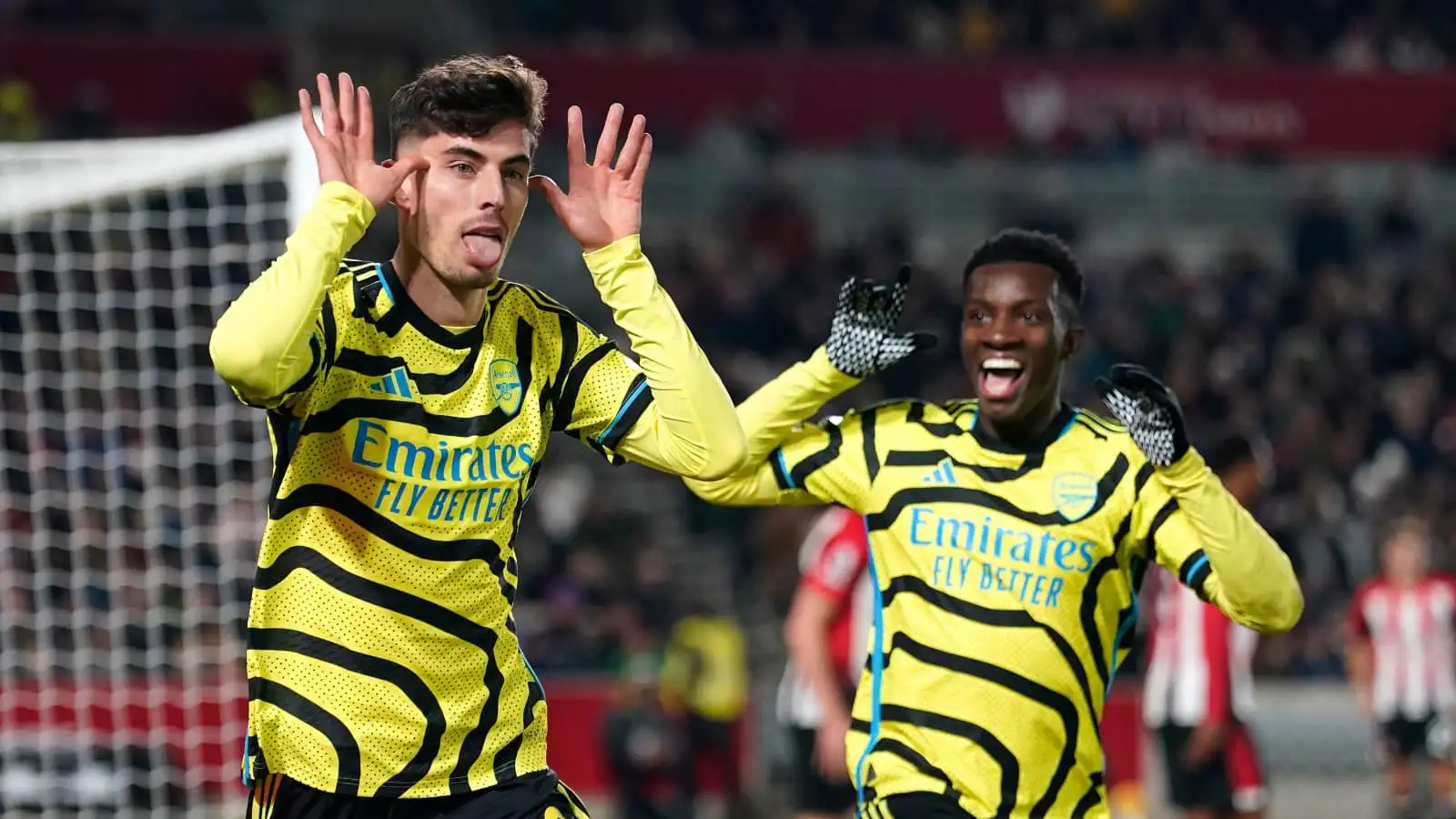 Arsenal stars Kai Havertz and Eddie Nketiah