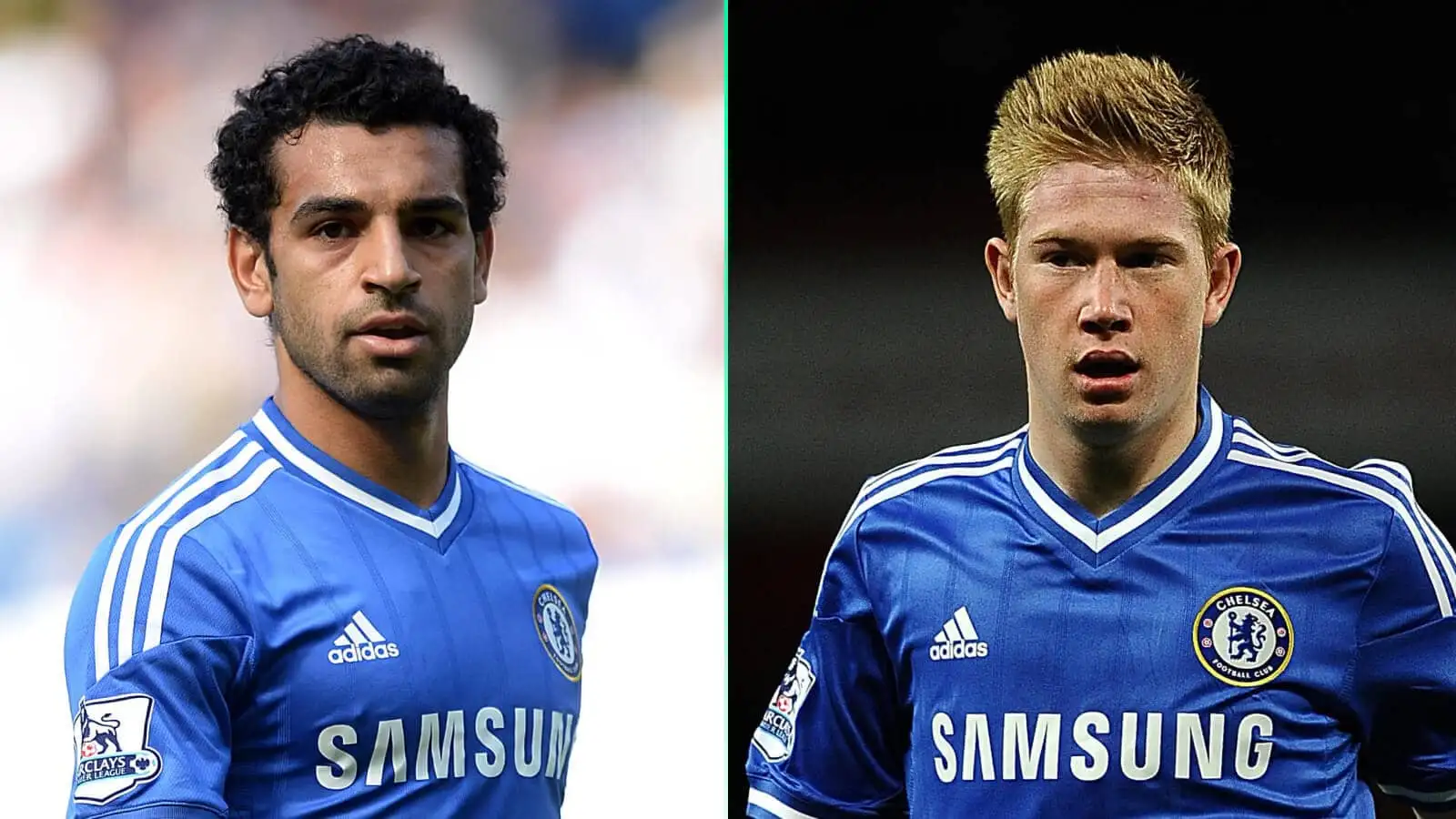 Liverpool legend Mohamed Salah and Kevin de Bruyne, now a Man City legend, during their Chelsea days