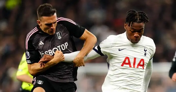 Fulham midfielder Joao Palhinha and Tottenham left-back Destiny Udogie
