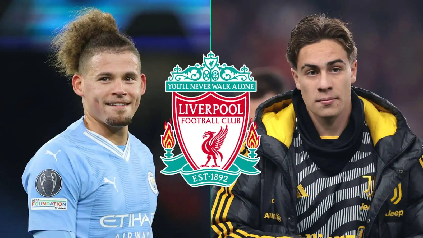 Man City midfielder Kalvin Phillips and Kenan Yildiz of Juventus are Liverpool targets