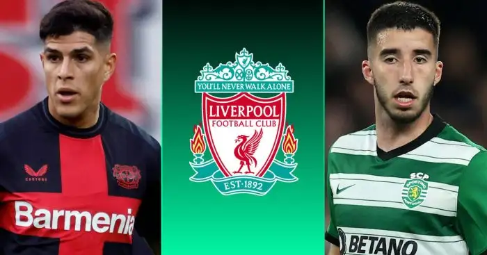 Bayer Levekusen defender Piero Hincapie and Goncalo Inacio of Sporting Lisbon are Liverpool targets