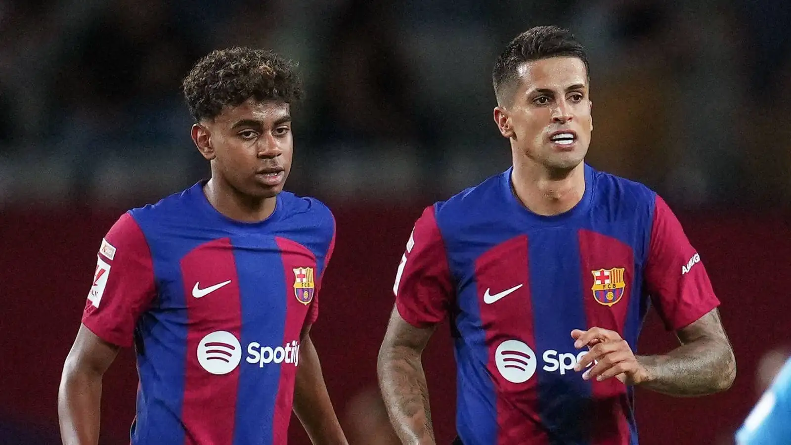 Barcelona stars Lamine Yamal and Joao Cancelo