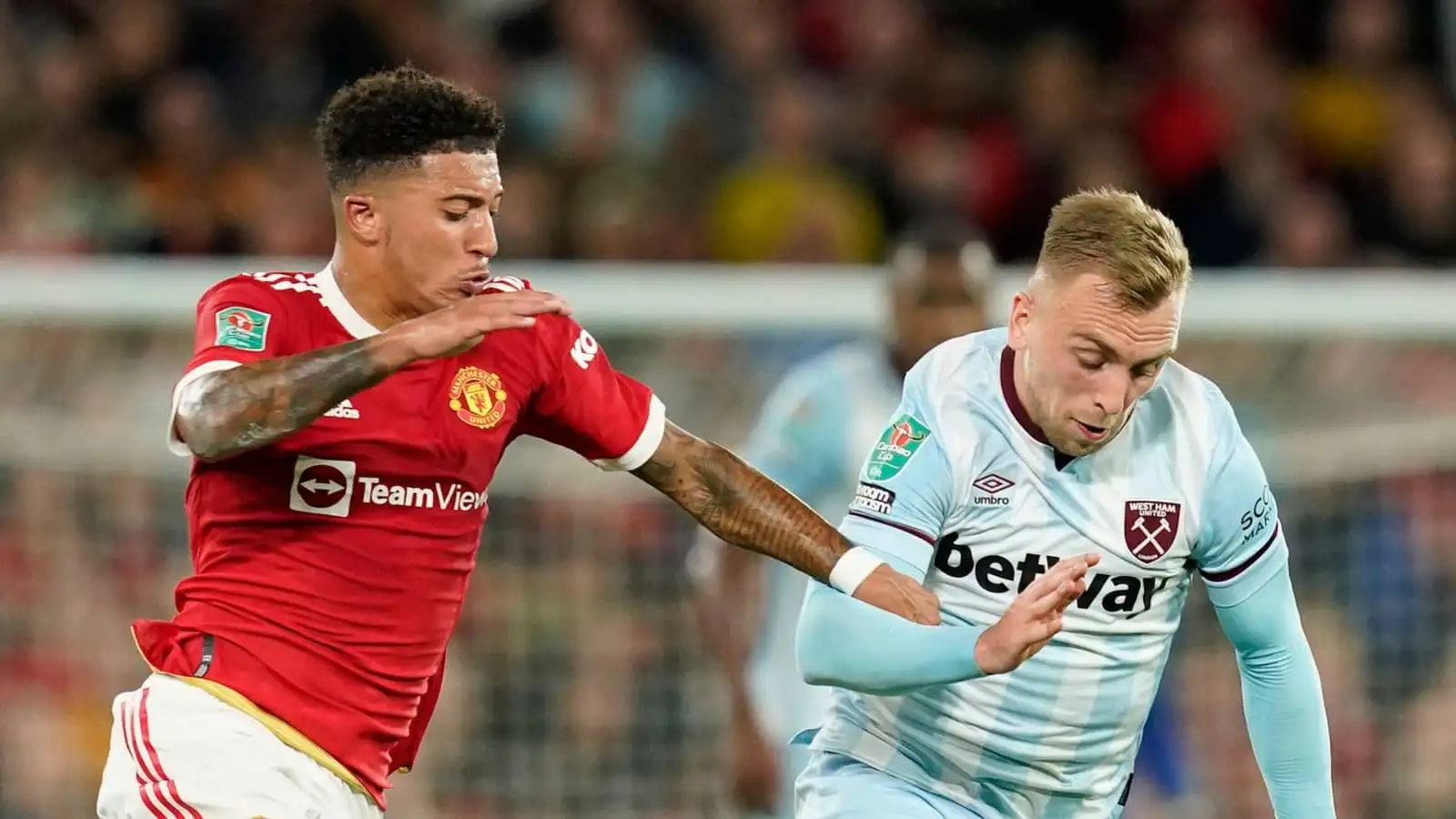 Jadon Sancho and Jarrod Bowen, Man Utd vs West Ham