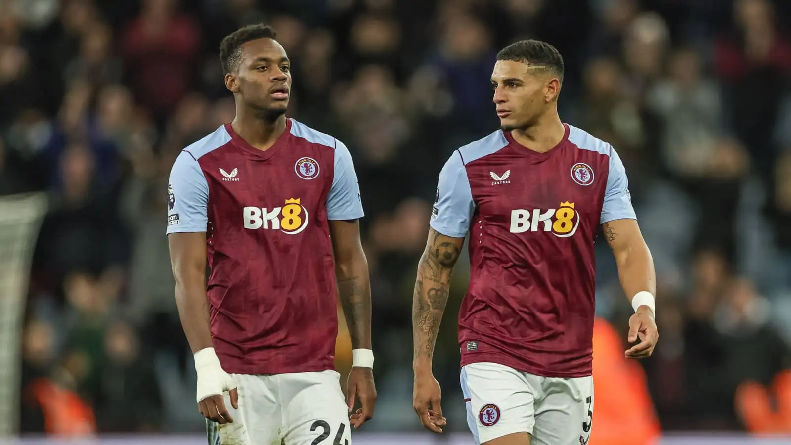 Aston Villa stars Jhon Duran and Diego Carlos