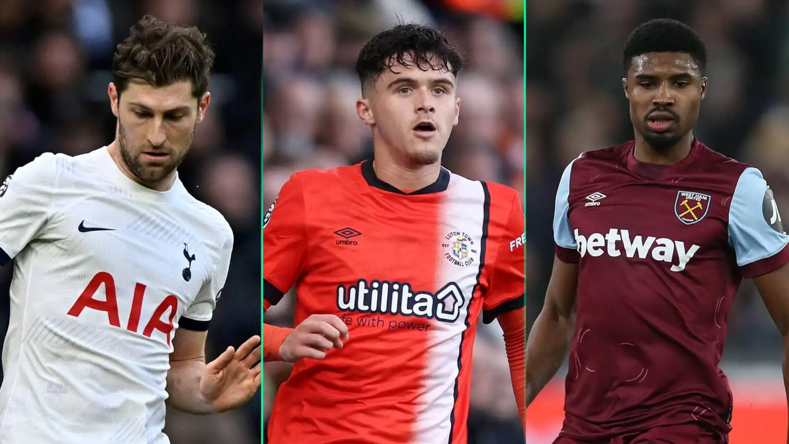 Tottenham's Ben Davies, Ryan Giles of Luton and West Ham's Ben Johnson are on Leeds United's transfer radar
