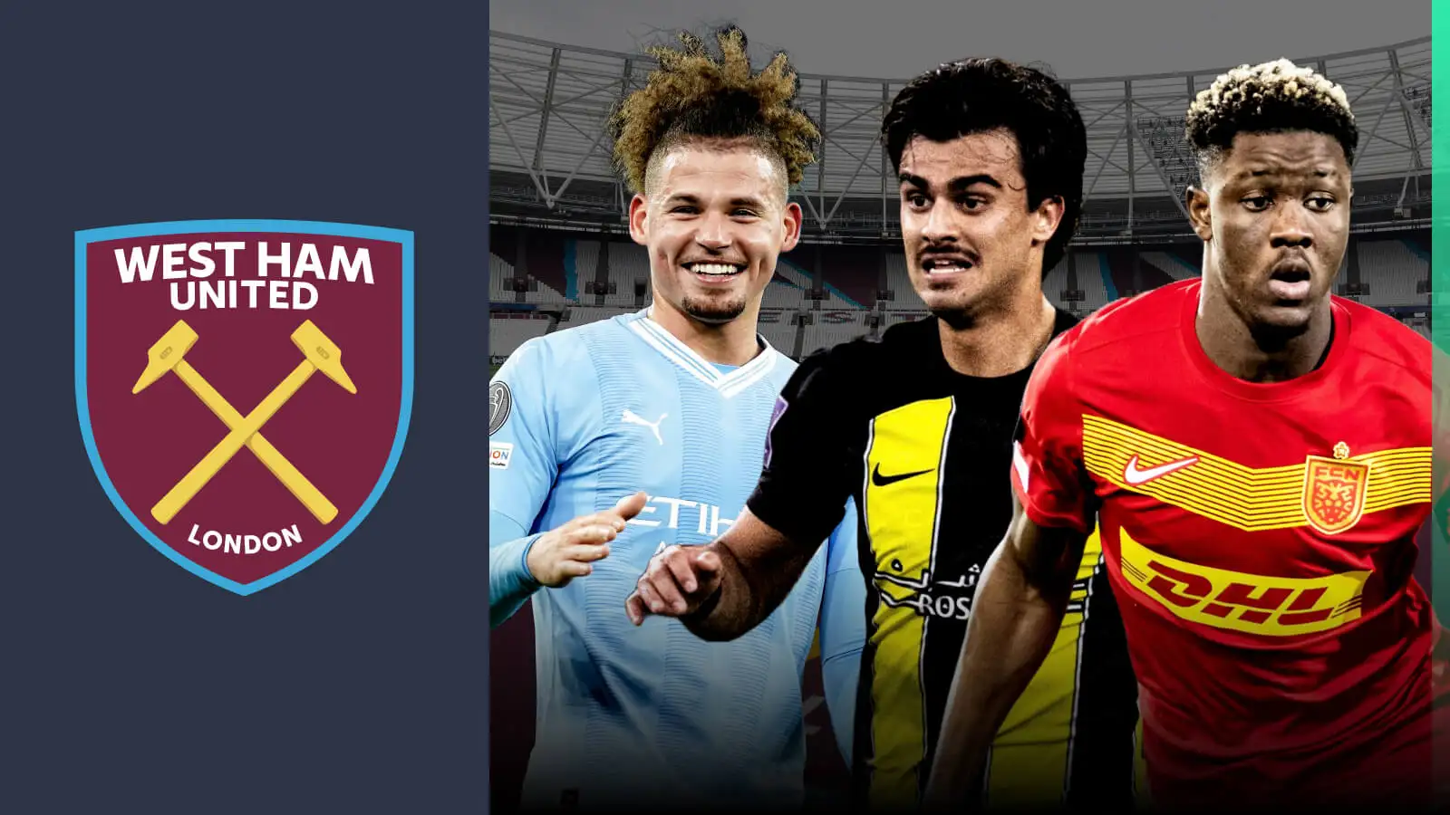 Left winger to follow Kalvin Phillips into West Ham after Man City loan confirmed; option to buy clarified