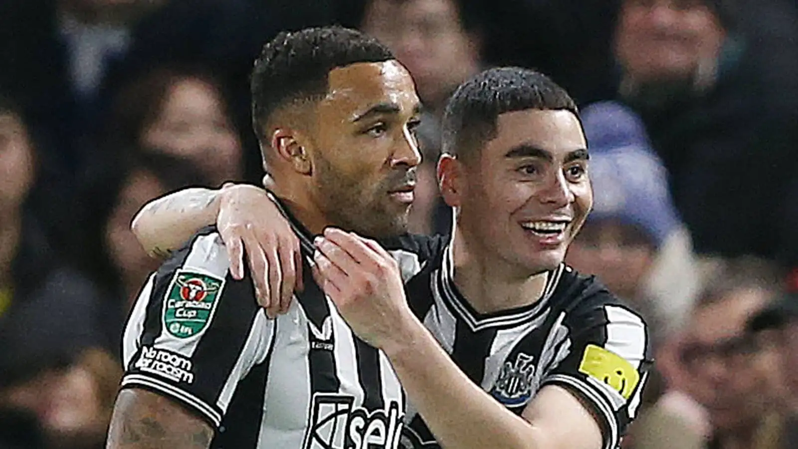 Newcastle forwards Callum Wilson and Miguel Almiron