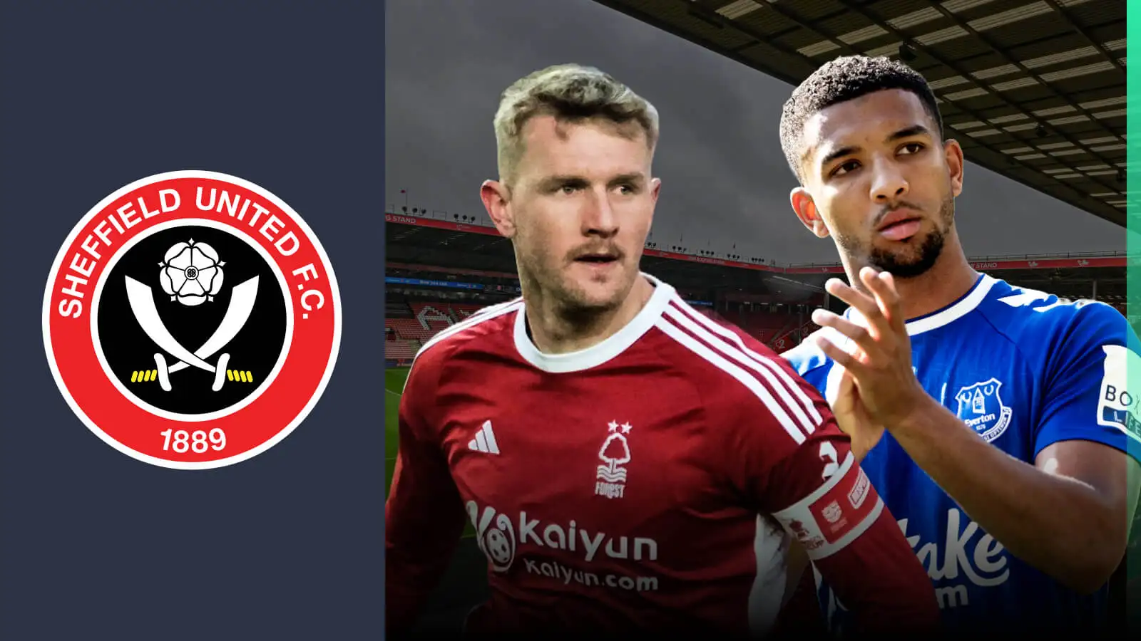 Sheffield United agree deals for Everton and Nottingham Forest defenders in double deadline day swoop
