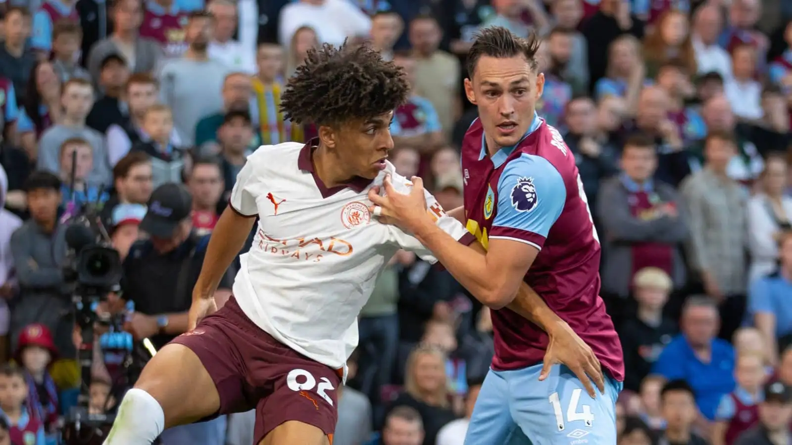 Man City right-back Rico Lewis, Burnley right-back Connor Roberts