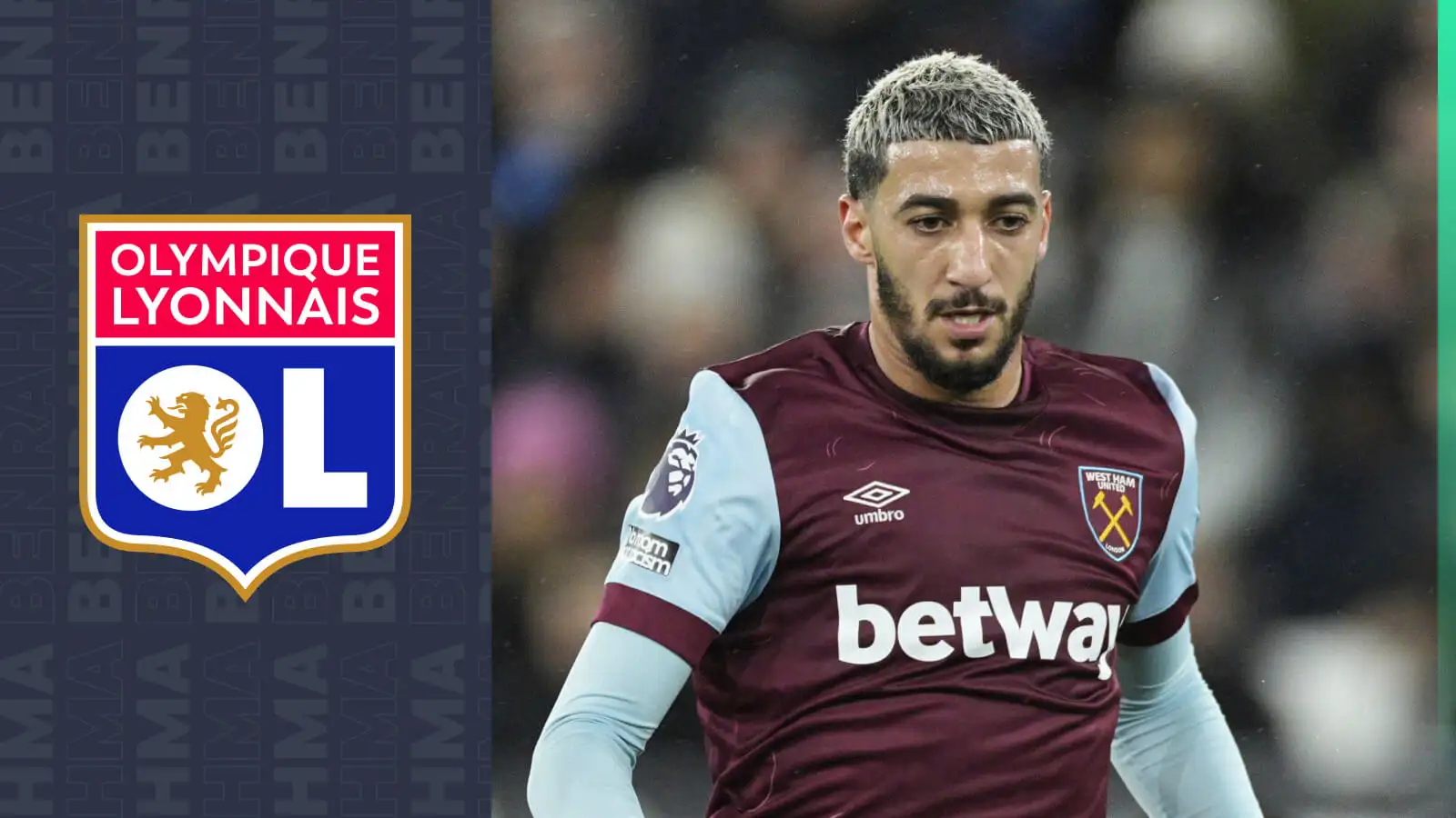 West Ham winger Said Benrahma is set to join Lyon on loan