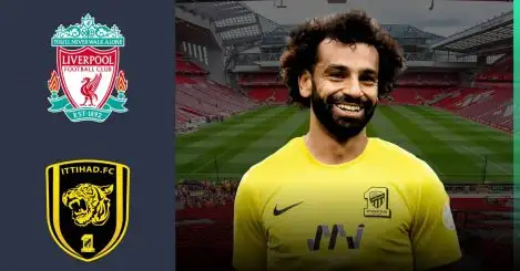 Mo Salah of Liverpool photoshopped into an Al-Ittihad kit as Saudis continue to chase a deal