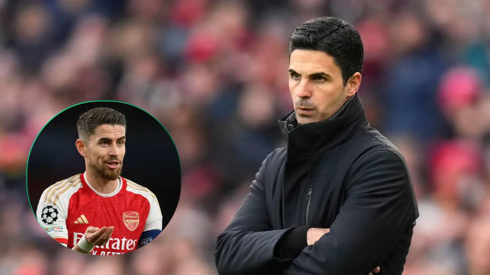 Mikel Arteta and Jorginho