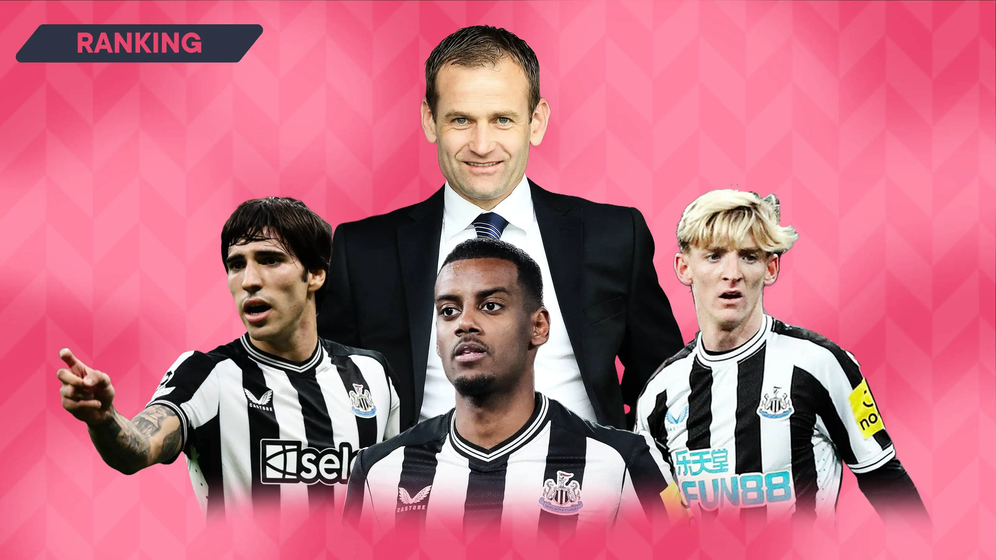 Dan Ashworth, Sandro Tonali, Alexander Isak, Anthony Gordon
