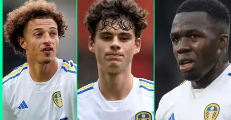 Ethan Ampadu, Archie Gray and Willy Gnonto of Leeds United are wanted by Premier League clubs
