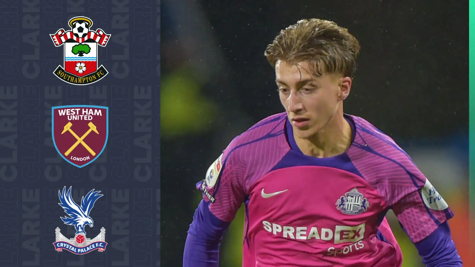 Southampton, West Ham and Crystal Palace linked Sunderland winger Jack Clarke