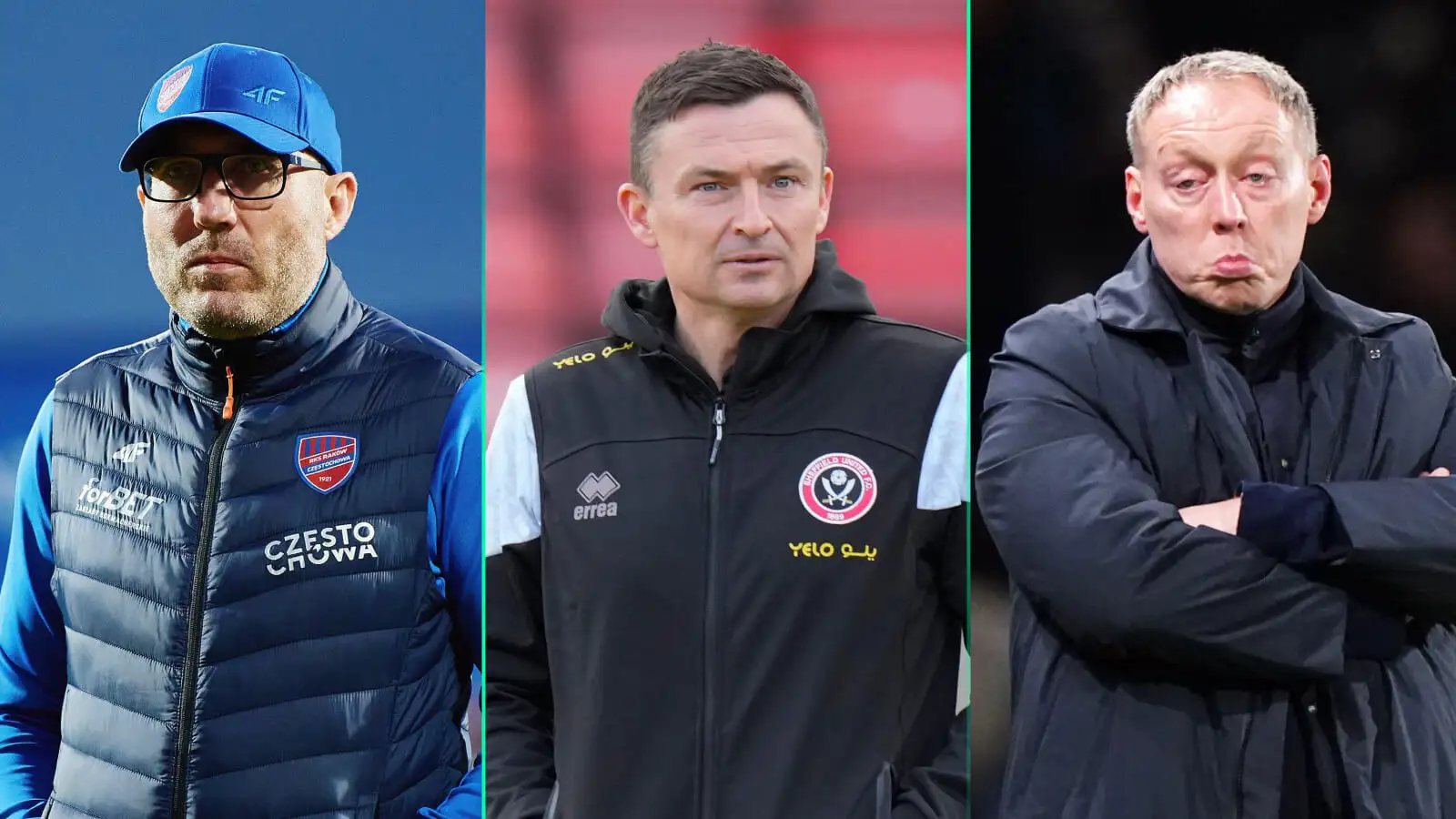 Sunderland managerial candidates Marek Papszun, Paul Heckingbottom and Steve Cooper