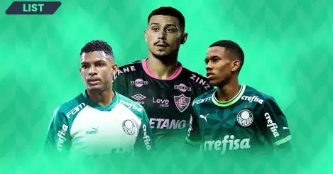 Top Brazilian talents Andre (Fluminense), Estevao (Palmeiras) and Luis Guilherme (Palmeiras)