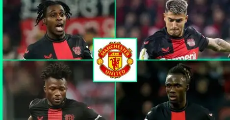 Bayer Leverkusen stars Exequiel Palacios, Jeremie Frimpong, Edmond Tapsoba and Odilon Kossonou are all Manchester United targets