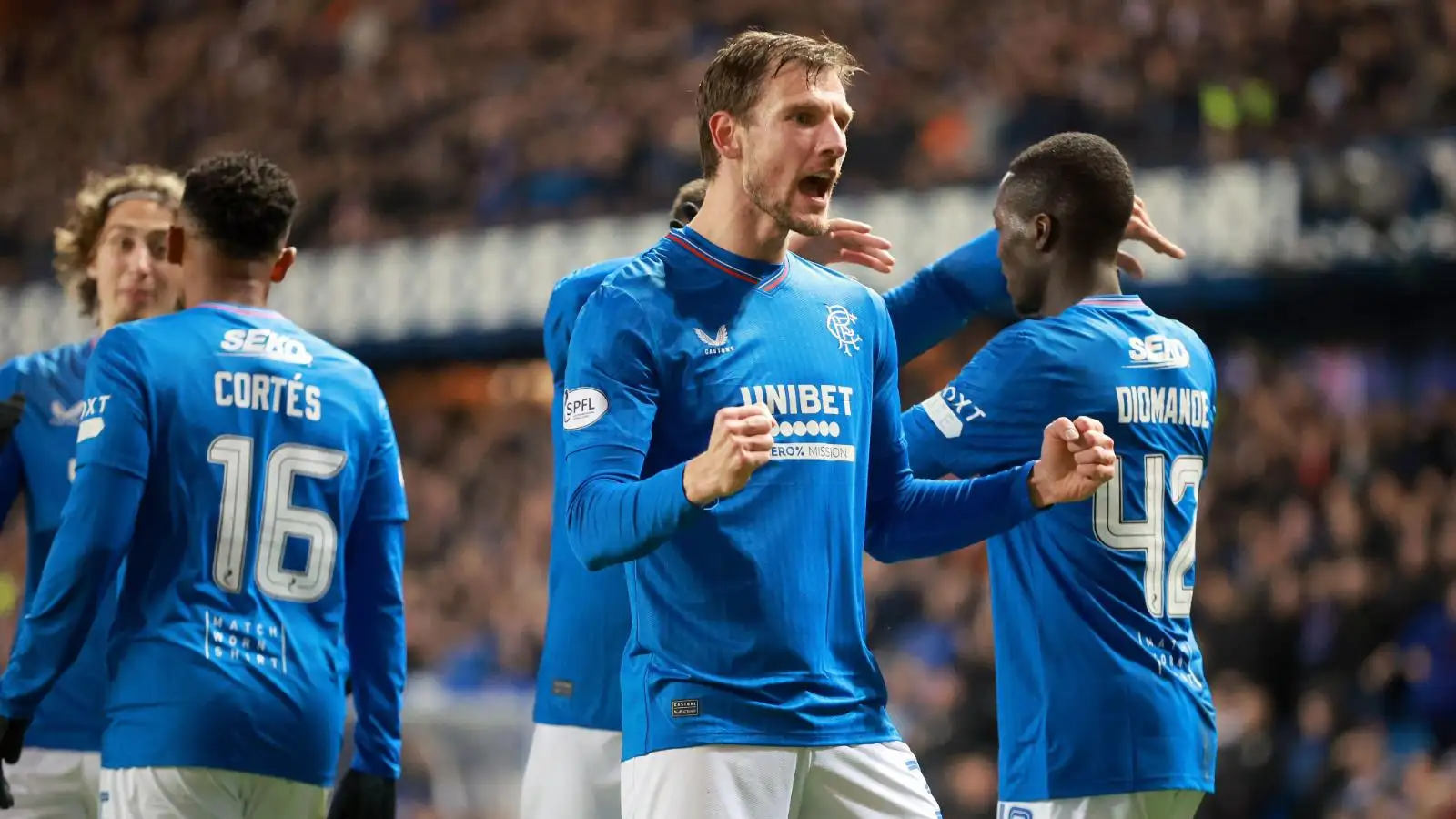 Exit-bound Rangers star Borna Barisic celebrates a goal