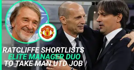 Juventus coach Massimiliano Allegri and Simone Inzaghi of Inter Milan have been touted as possible Man Utd managerial contenders
