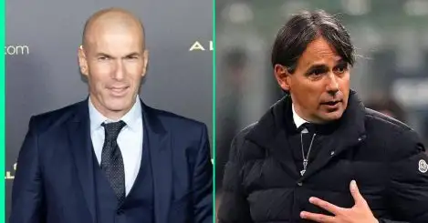 Zinedine Zidane and Simone Inzaghi, Man Utd manager targets