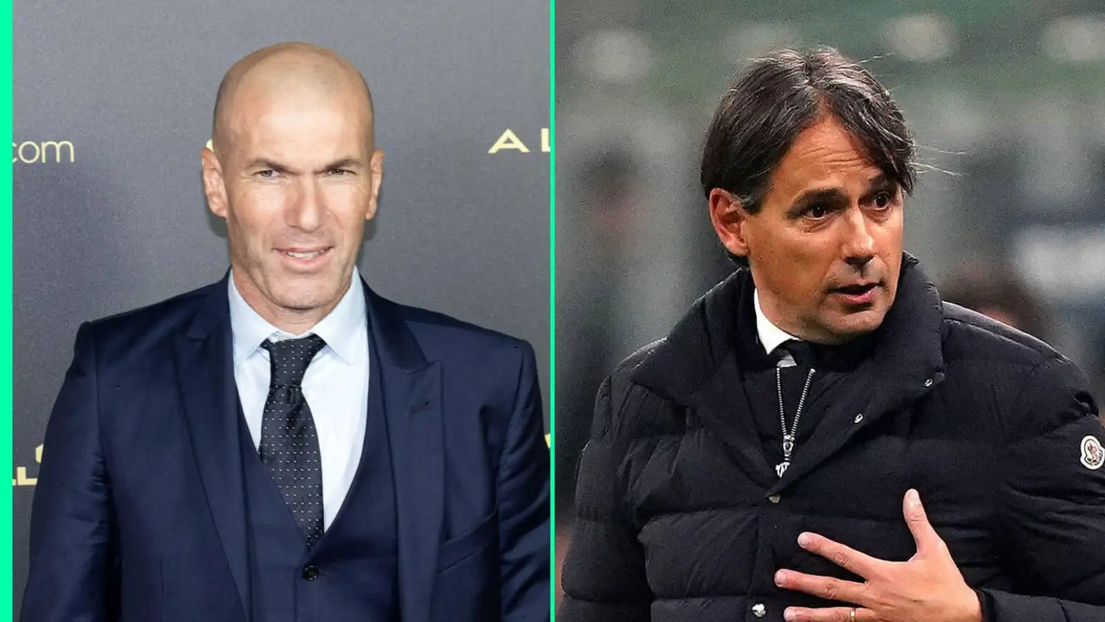Zinedine Zidane and Simone Inzaghi, Man Utd manager targets
