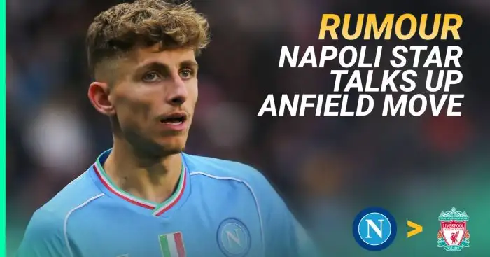 Napoli star Jesper Lindstrom has admitted he is a Liverpool fan