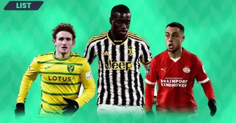 Josh Sargent (Norwich), Timothy Weah (Juventus) and and Sergino Dest (PSV)