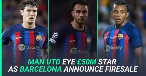 Man Utd ‘favourites’ to sign €55m Barcelona star as defensive quartet are told to leave in mass firesale