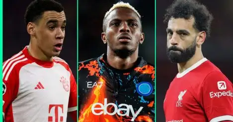 Jamal Musiala, Victor Osimhen and Mo Salah are among the players who could move for £100m+