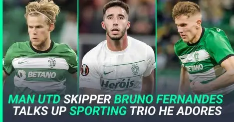Bruno Fernandes namedrops €220m Sporting CP trio he loves in future hint at Man Utd transfers