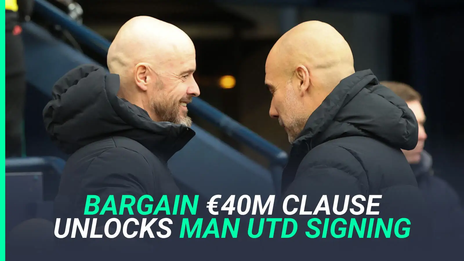 Man Utd manager Erik ten Hag, Man City manager Pep Guardiola