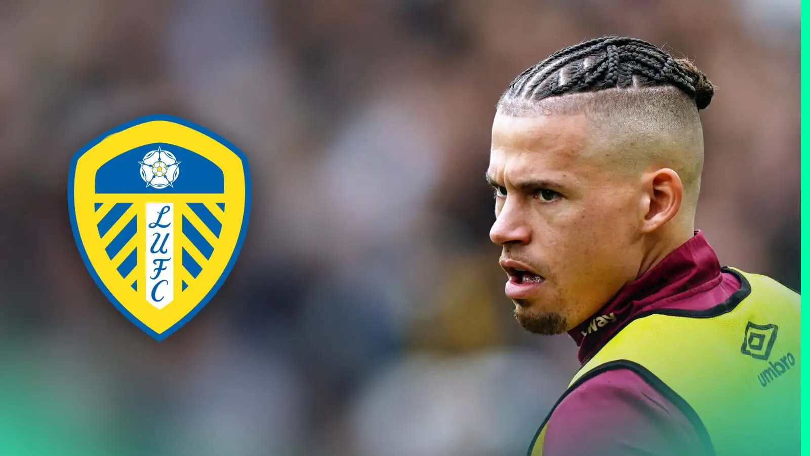 Kalvin Phillips and the Leeds United badge