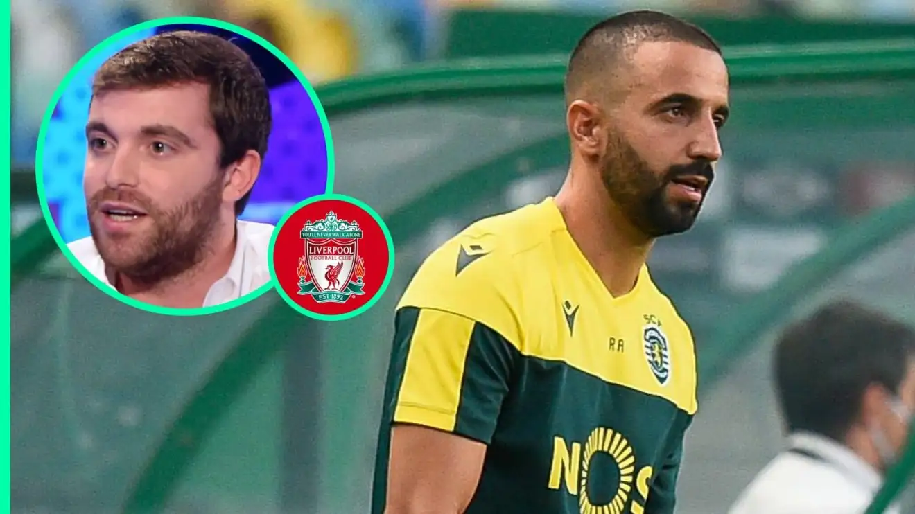 Ruben Amorim is the leading contender to be the next Liverpool manager; Fabrizio Romano is pictured (inset)