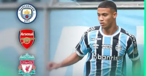 Arsenal, Liverpool and Man City battle it out for Brazilian star from the same academy as Ronaldinho