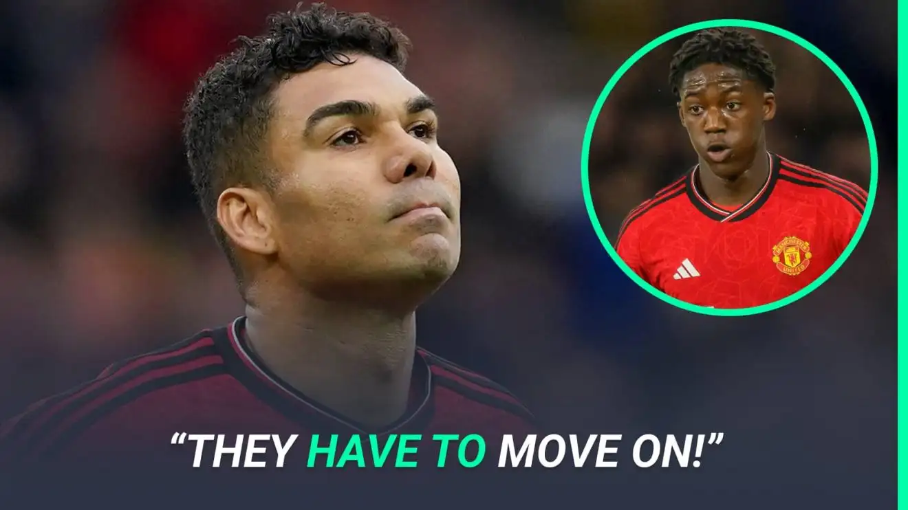 Casemiro and Kobbie Mainoo