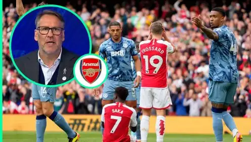Paul Merson destroys two ‘lazy’ Arsenal stars after Villa defeat as he issues grave title warning to Arteta