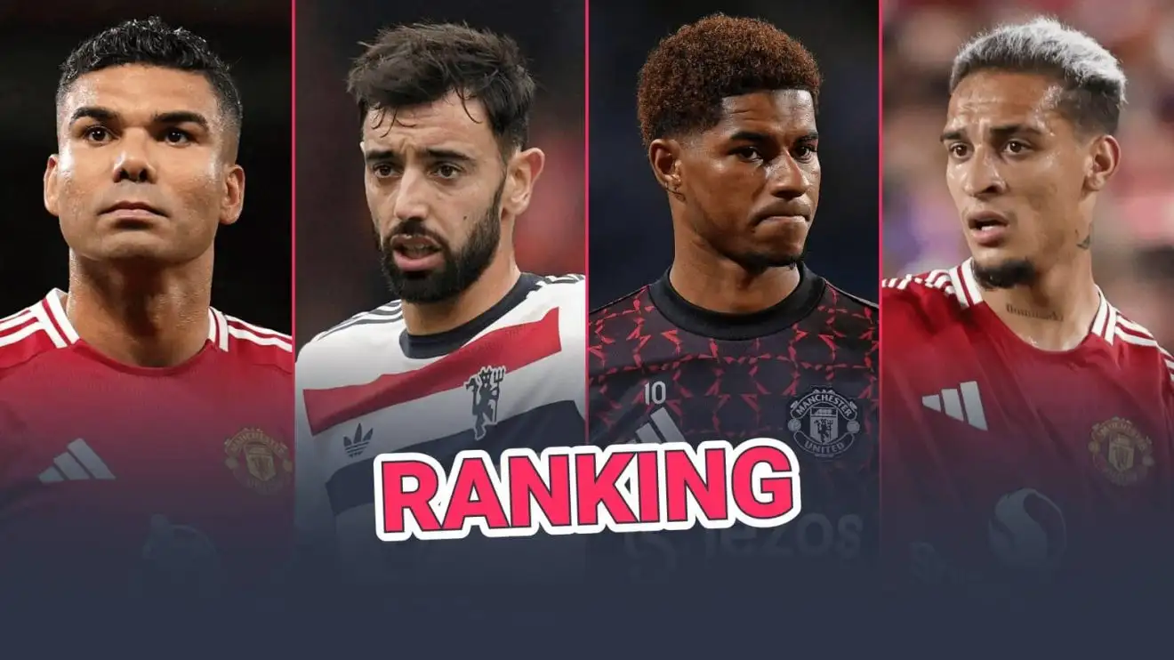 Casemiro, Bruno Fernandes, Marcus Rashford and Antony