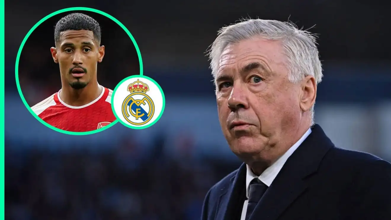 Carlo Ancelotti wants to bring Arsenal defender William Saliba to Real Madrid this summer