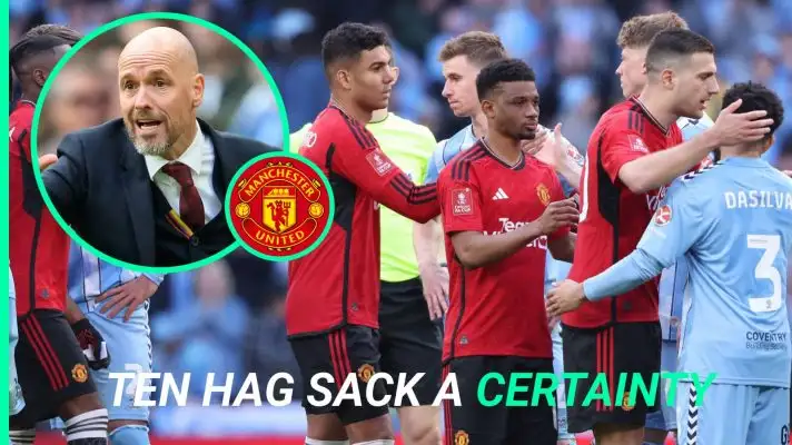 Man Utd players were embarrased by Coventry in the FA Cup semi-finals and it could result in Erik ten Hag being sacked