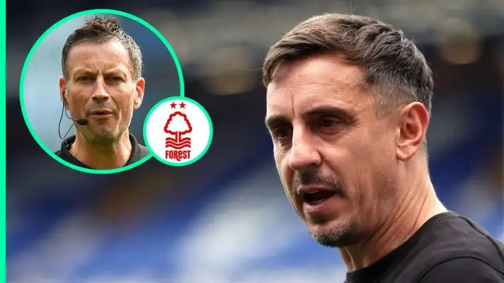 Gary Neville hits out at Nottingham Forest refereeing consultant Mark Clattenburg
