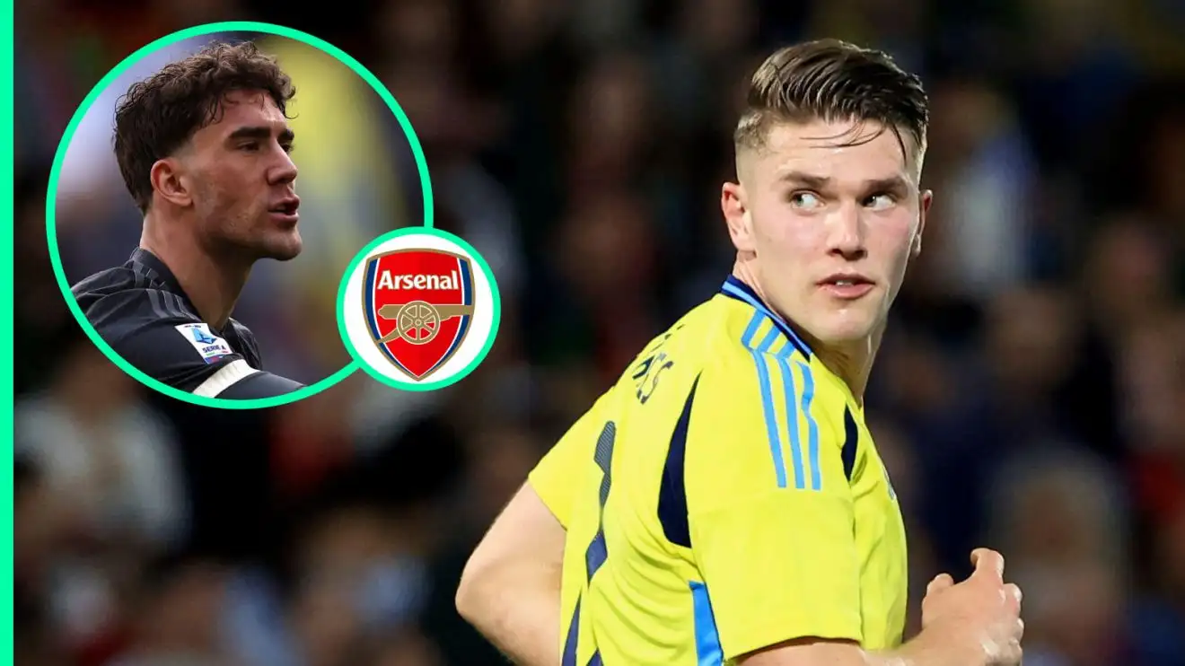 Viktor Gyokeres and Dusan Vlahovic, Arsenal targets