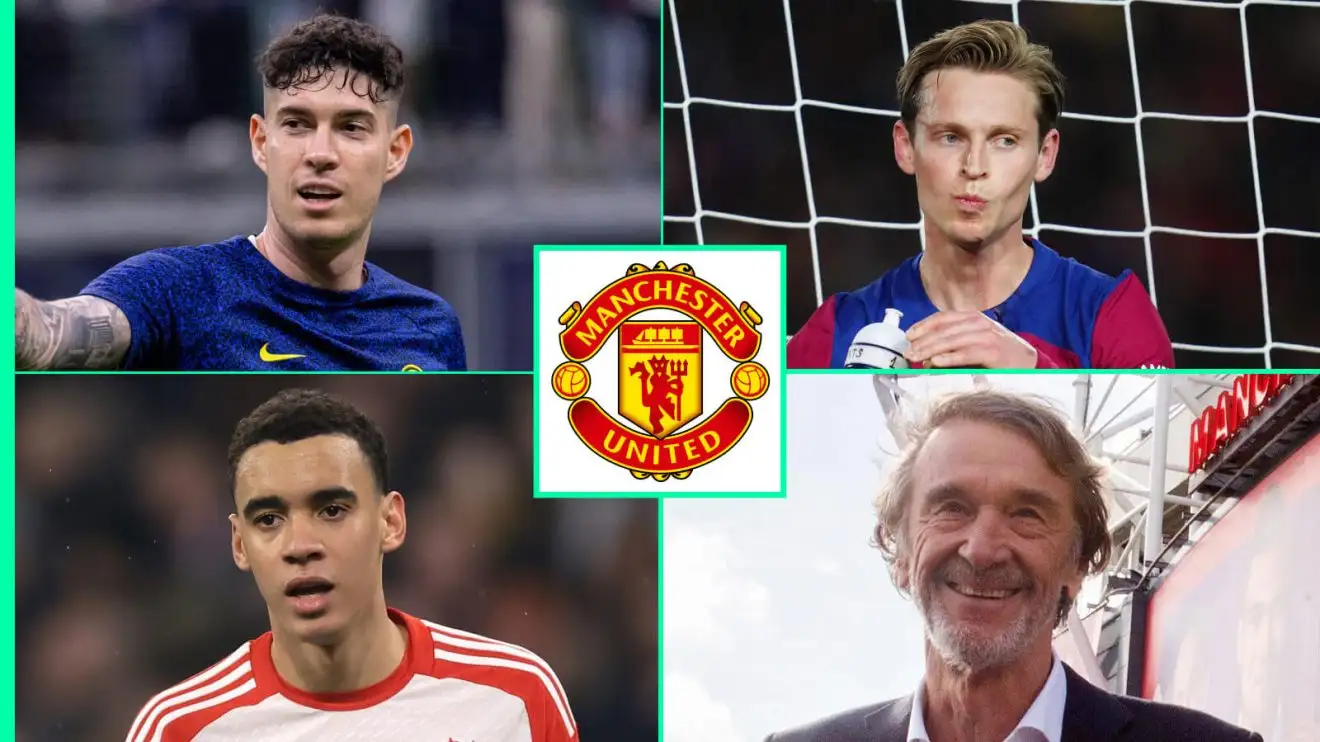 Inter centre-back Alessandro Bastoni, Barcelona midfielder Frenkie de Jong, Bayern Munich attacker Jamal Musiala, Man Utd co-owner Sir Jim Ratcliffe