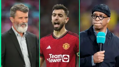 ‘100 percent no!’ – Roy Keane loses it with Ian Wright when torching Bruno Fernandes’ Man Utd career