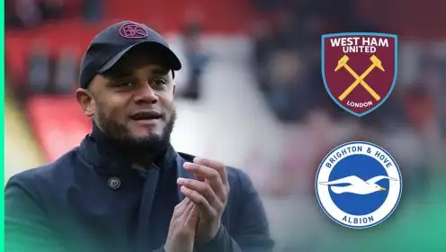 Exclusive: West Ham shortlist Kompany as Burnley boss is tipped to land big job amid Brighton, European interest