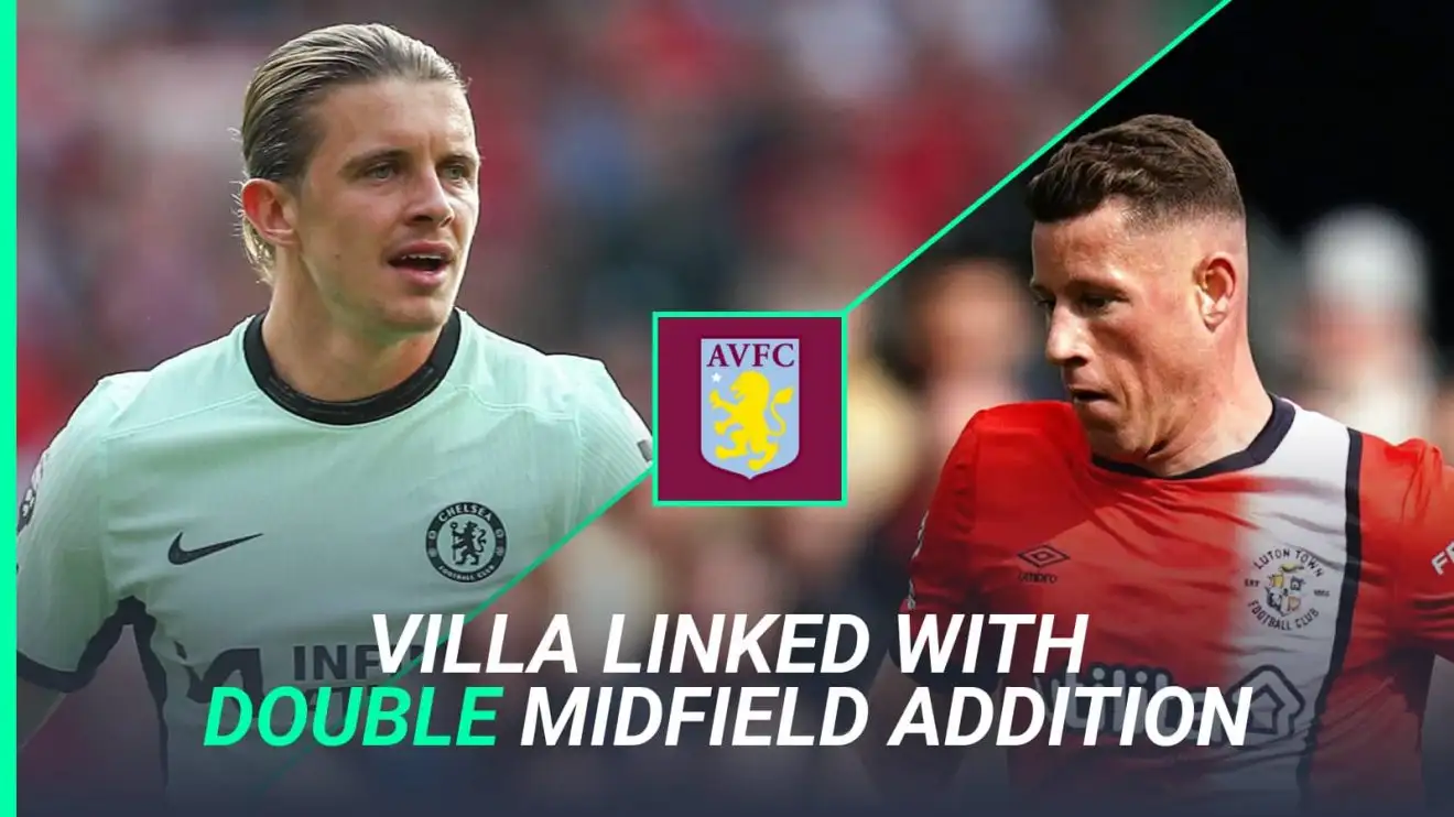 Conor Gallagher Ross Barkley Aston Villa Conor Gallagher, Ross Barkley and the Aston Villa badge