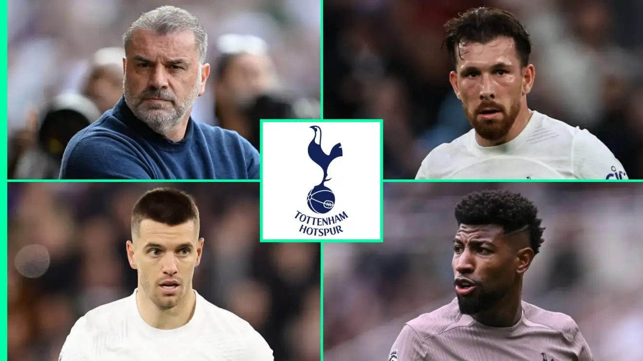 Ange Postecoglou massive Tottenham clearout Ange Postecoglou, Pierre-Emile Hojbjerg, Giovani Lo Celso and Emerson Royal, Tottenham