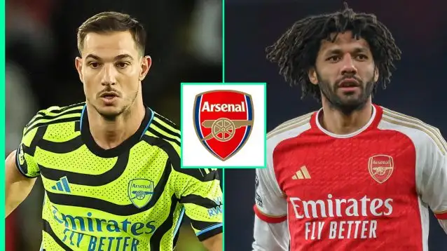 Arsenal stars Cedric Soares and Mohamed Elneny